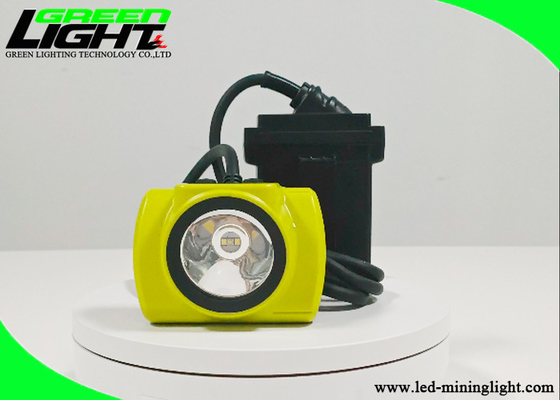 el casco carbonífero del brillo 25000lux enciende la prenda impermeable agrietada anti IP68 del ABS amarillo de Shell