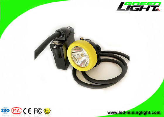 10000 Lux 216lum 7800 MAh Lámpara de tapa de minería LED con cable Carga USB con función de advertencia de baja potencia Faro de minero