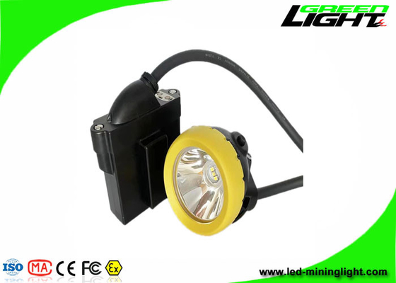 10000 Lux 216lum 7800 MAh Lámpara de tapa de minería LED con cable Carga USB con función de advertencia de baja potencia Faro de minero