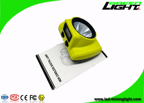 faro impermeable de los mineros de 18000lux IP68 recargable con el cargador USB de la pantalla OLED