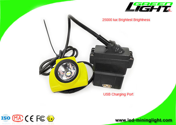 13600 MAh LED Miner Cap Lámpara IP68 Impermeable 25000 Lux Carbón Mineros Faro