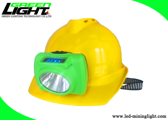 Cáscara dura verde recargable portátil del faro del LED con la pantalla de OLED