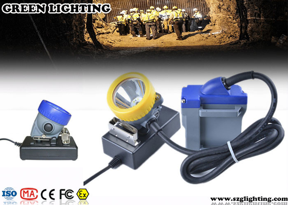Luces para los cascos, luces de los mineros de 15000 lux LED del casco de la seguridad del cordón 6600mAH 
