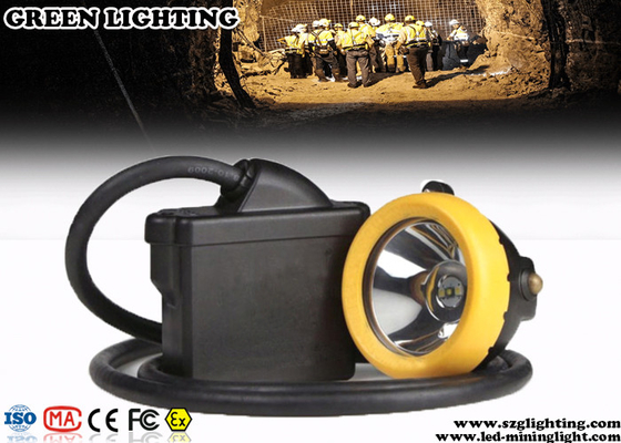 18000 Lux Coal Miners Headlamp, lámpara de casquillo impermeable de la seguridad 7800mA para la explotación minera