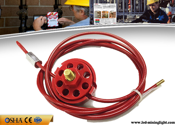 La seguridad se cierra hacia fuera con el tipo rojo cierre 2/5/10M Cable de la rueda del ABS de los candados del cable