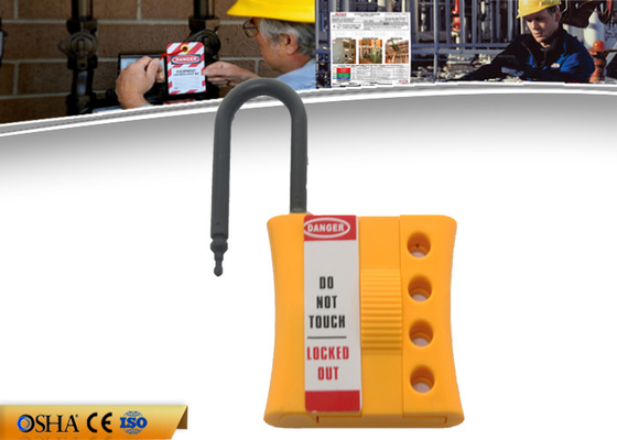 Nuevo Locknshackle 6m m CERROJO de nylon No-conductor del cierre de ZC-K46, CERROJO amarillo