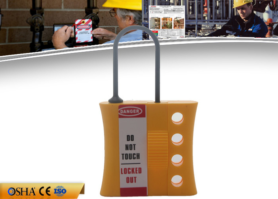 Nuevo Locknshackle 3m m CERROJO de nylon No-conductor del cierre de ZC-K45, CERROJO amarillo