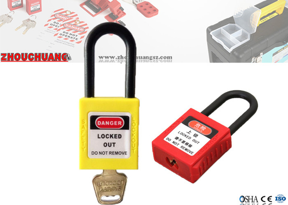 Candados de nylon del cierre de la seguridad del cuerpo de la cerradura del ABS del grillo con lengua modificada para requisitos particulares