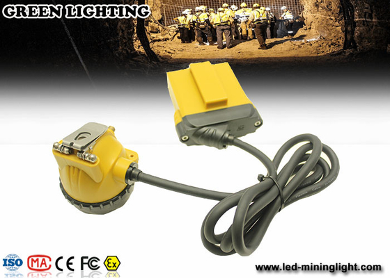 Iluminación atada de los niveles de la lámpara de casquillo de los mineros de la explotación minera amarilla de KL12LM 25000lux 4 con ah la batería 12