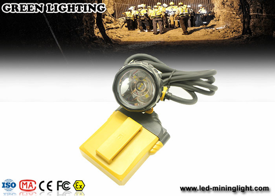 Iluminación atada de los niveles de la lámpara de casquillo de los mineros de la explotación minera amarilla de KL12LM 25000lux 4 con ah la batería 12