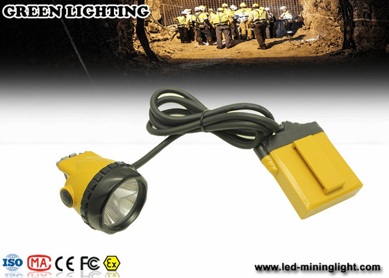 Iluminación atada de los niveles de la lámpara de casquillo de los mineros de la explotación minera amarilla de KL12LM 25000lux 4 con ah la batería 12