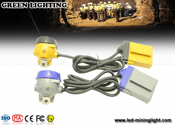 Iluminación atada de los niveles de la lámpara de casquillo de los mineros de la explotación minera amarilla de KL12LM 25000lux 4 con ah la batería 12