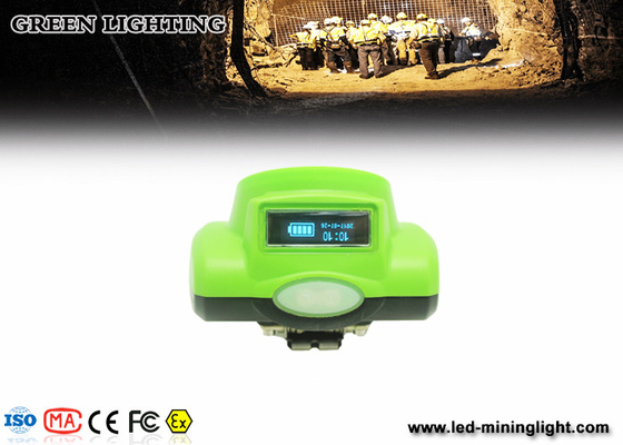 Luz de la explotación minera de 15000 lux LED, lámpara de casquillo de los mineros de la pantalla de Oled de la iluminación 1W