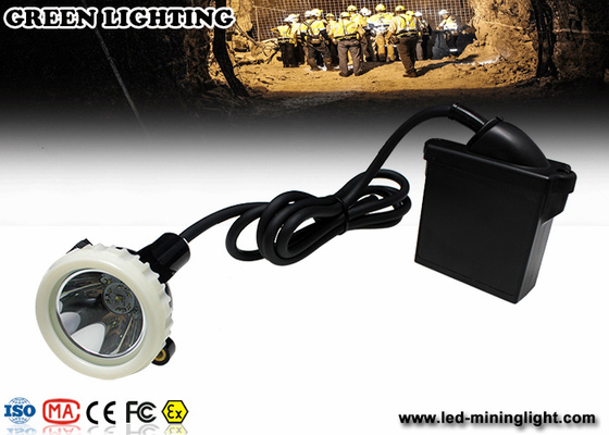 10000lux faro de la explotación minera del alto brillo LED, lámparas de casquillo subterráneos de 3.7V 6.6Ah