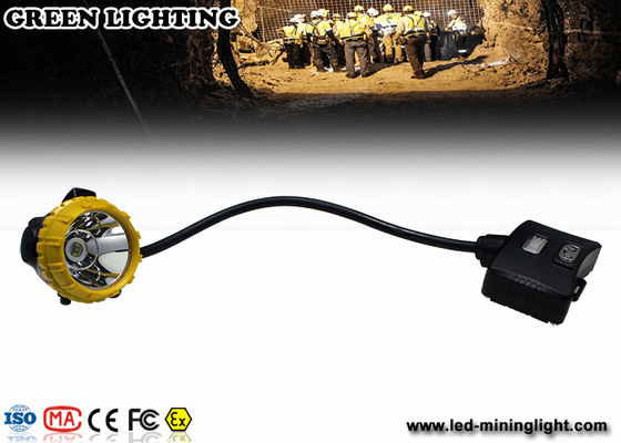 15000lux lámpara de casquillo impermeable ligera de los mineros IP68 de la explotación minera del alto brillo LED