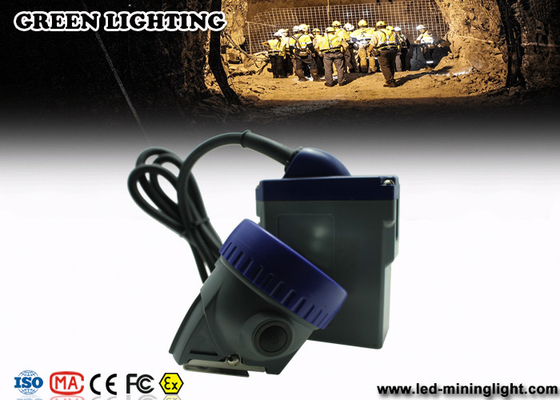 linterna llevada recargable de los mineros de cobre amarillo de la batería 6.6Ah con el bisel azul 10000lux LED principal de la PC