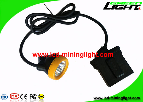 luces mineras del casquillo del negro 6.6Ah, luz del casco de mineros 420g con 16 horas de hora laborable