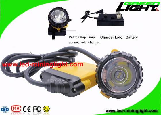 Brillo impermeable de la lámpara de mineros del LED 25000lux con 10,4 ah capacidades grandes de la batería