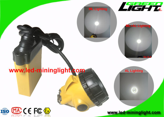 Faro de la explotación minera de 25000 lux LED, lámpara de casquillo de los mineros de la seguridad 10.4Ah a prueba de explosiones