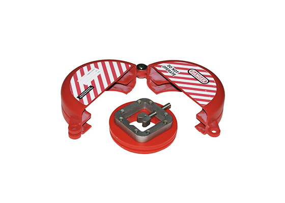 Bloqueo de válvula de compuerta de color rojo para válvulas de 25 mm-330 mm, Bloqueo de válvula de compuerta estándar, material ABS