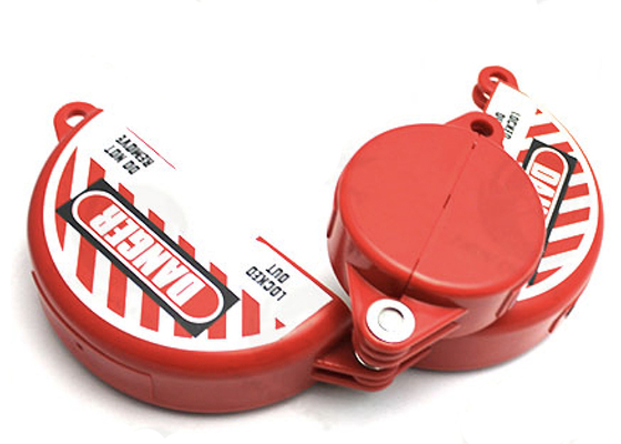 Bloqueo de válvula de compuerta de color rojo para válvulas de 25 mm-330 mm, Bloqueo de válvula de compuerta estándar, material ABS