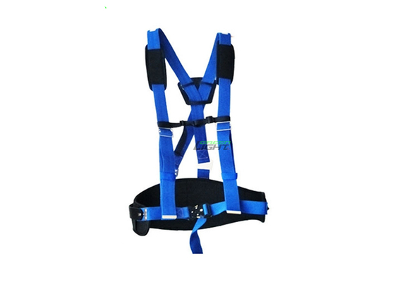 Cinturón de seguridad minero ajustable de material poliéster con correas para los hombros y soporte lumbar para minería