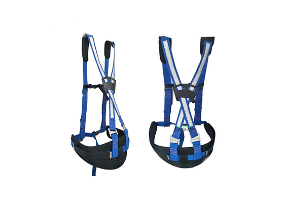 Cinturón de seguridad minero ajustable de material poliéster con correas para los hombros y soporte lumbar para minería