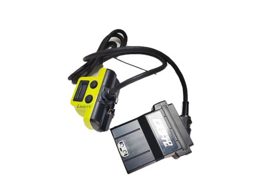 4.07W 14Ah luz de minería LED cableada IP68 resistente al agua 25000lux resistente a impactos lámpara de tapa de minería con pantalla OLED para la mina de oro de carbón