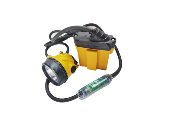 Lámpara de seguridad LED para minero de 25000 lux, lámpara de casco de minero con batería SAMSUNG recargable de 10.4Ah y luz de advertencia intermitente