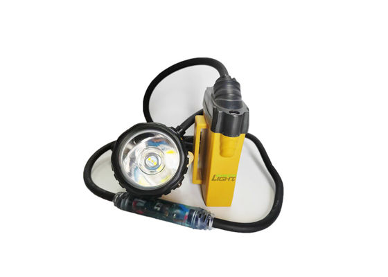 10.4Ah batería de iones de litio recargable lámpara de casco para mineros IP68 impermeable 3W lámpara de tapa de minería con luz SOS