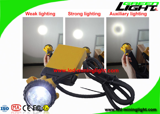 Faro minero recargable del casco 3 vatios con modo de iluminación llano 4