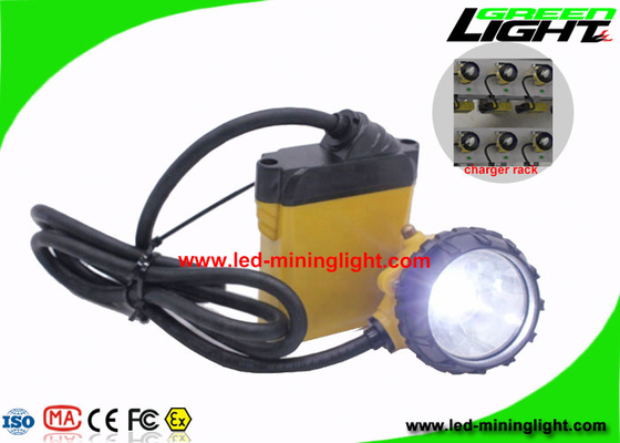 Faro minero recargable del casco 3 vatios con modo de iluminación llano 4