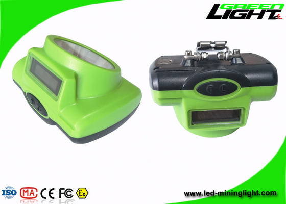 Luz sin cuerda de la lámpara de casquillo LED del faro 6.4Ah del color verde 15000lux de la capacidad recargable de la batería SOS para la seguridad de los mineros