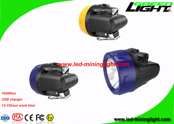 Peso ligero 10000 Lux Economic Coal Mining Headlamp con el haz alto-bajo del cargador USB