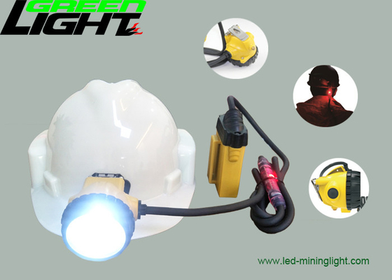 capacidad ligera de la luz larga 10.4Ah de la explotación minera de 25000lux LED con la luz que destella del cable