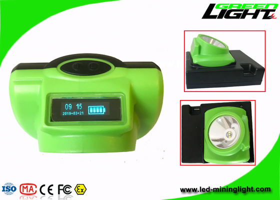 Pantalla ligera de la seguridad OLED del haz de la PC de la explotación minera de la carga por USB 13000lux LED con el botón