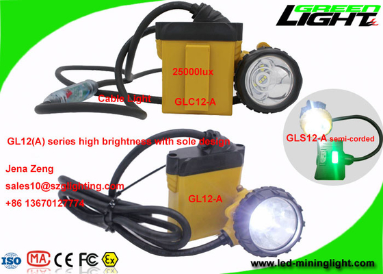 Alto brillo 25000 Lux Miners Helmet Light con la función amonestadora de la energía baja el SOS