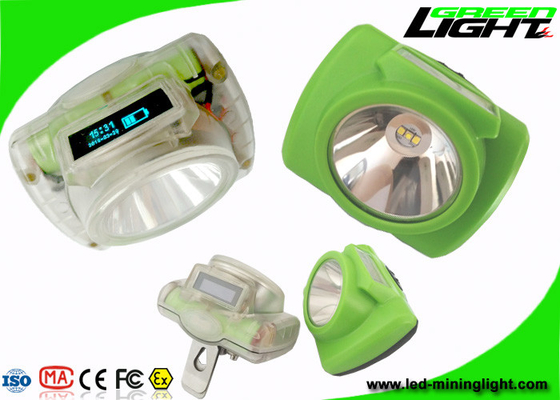 carga por USB impermeable minera sin cuerda de las lámparas de casquillo de 13000lux LED IP68 con la pantalla de OLED