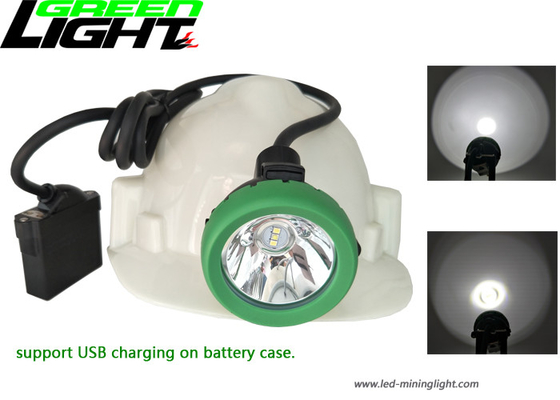Tipo faro recargable de los mineros, carga por USB de la SABIDURÍA de la ayuda del casquillo de la explotación minera del LED