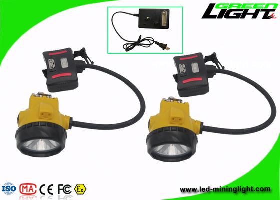 luz larga impermeable Semi-atada ligera del faro 15000Lux 1.7W de la explotación minera de la lámpara de casquillo 392g IP68 LED ignífuga