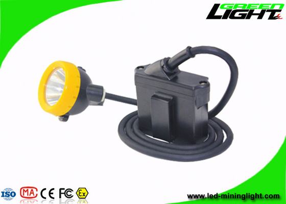 Lámpara de casquillo de los mineros de la seguridad 7.8Ah Li - Ion Battery 10000 Lux High Beam Corded Type