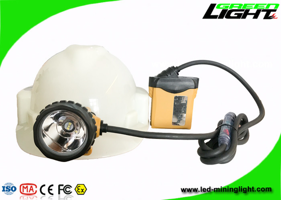 El casco minero impermeable IP68 llevó los ciclos 1200 de la batería del brillo de las luces 3.7V 25000lux