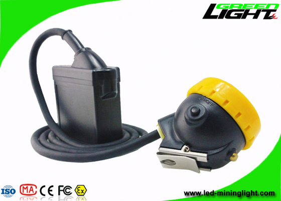 Lámpara de casquillo de los mineros de la seguridad 7.8Ah Li - Ion Battery 10000 Lux High Beam Corded Type