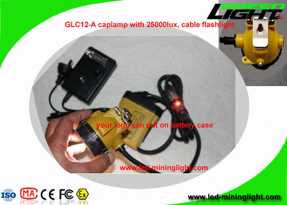 Faro llevado recargable a prueba de explosiones 25000 Lux With Security Cable Flashlight