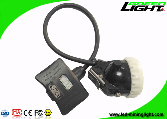 LED negro que mina la lámpara de casquillo subterráneo de la seguridad ligera 10000lux 5.2Ah recargable