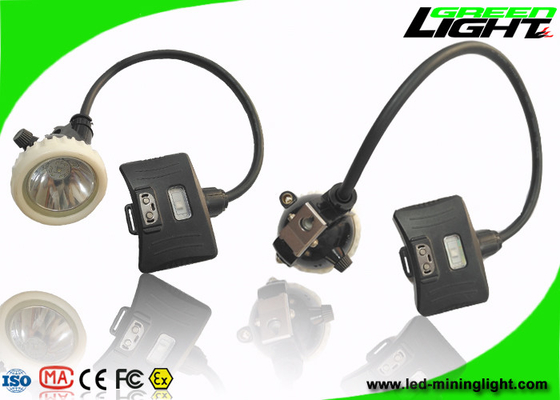 LED negro que mina la lámpara de casquillo subterráneo de la seguridad ligera 10000lux 5.2Ah recargable