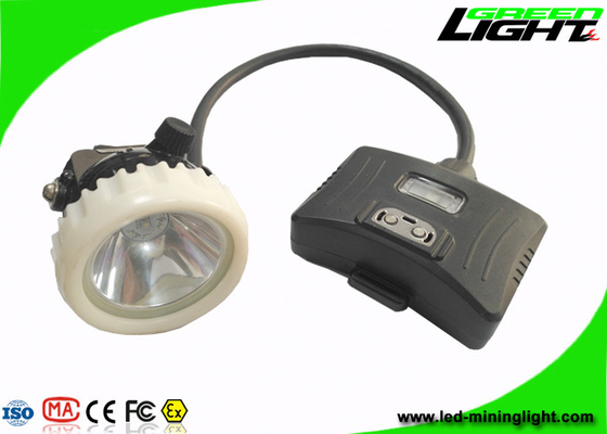 LED negro que mina la lámpara de casquillo subterráneo de la seguridad ligera 10000lux 5.2Ah recargable