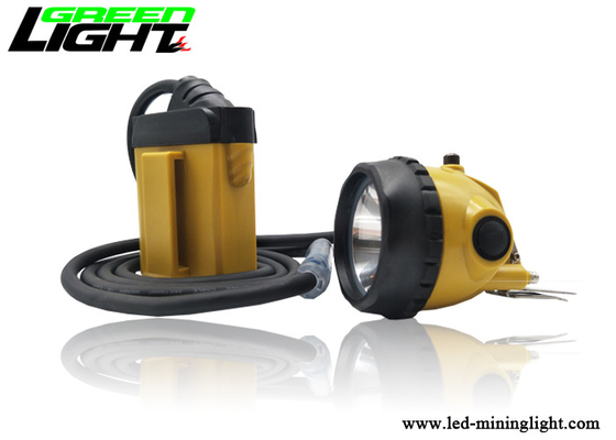 Lámpara de casquillo de la explotación minera de la luz larga LED, batería del faro 10.4Ah de los mineros de carbón 25000lux con el piloto bajo