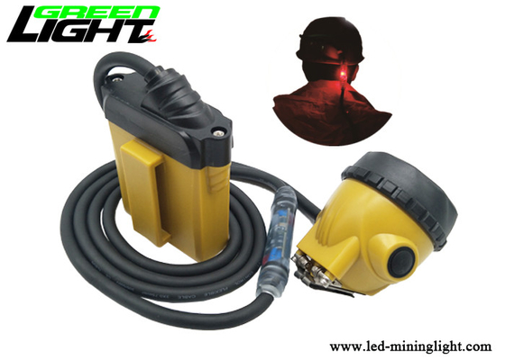 Lámpara de casquillo de la explotación minera de la luz larga LED, batería del faro 10.4Ah de los mineros de carbón 25000lux con el piloto bajo