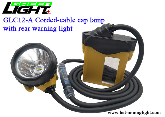 Lámpara de casquillo de la explotación minera de la luz larga LED, batería del faro 10.4Ah de los mineros de carbón 25000lux con el piloto bajo
